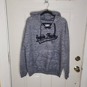 Pacific & Co bluish gray textured pullover hoodie Seaside Heights women's size L